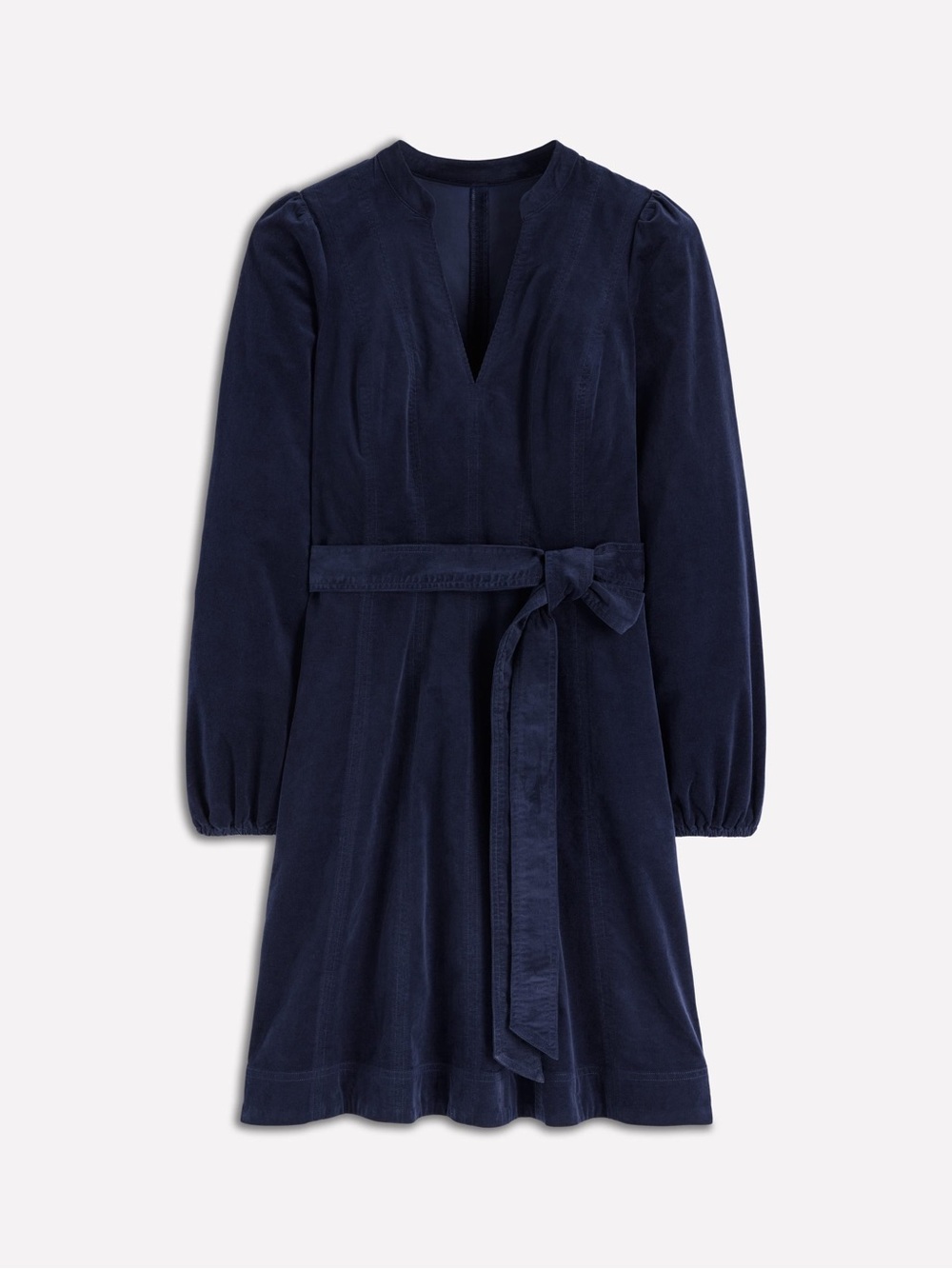 Boden Ros Panelled Cord Short Dress Navy 6